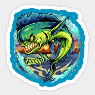 Angry Mahi-Mahi Sticker